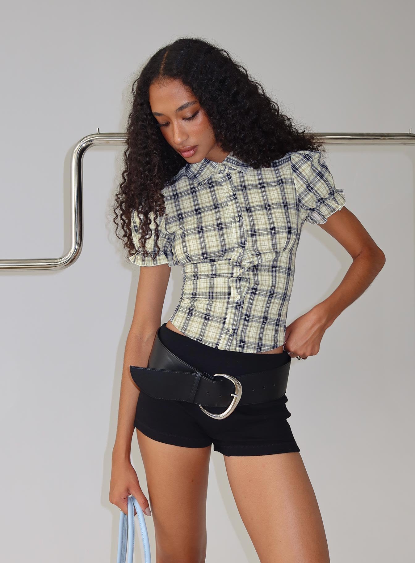 Daisy Plaid Blouse