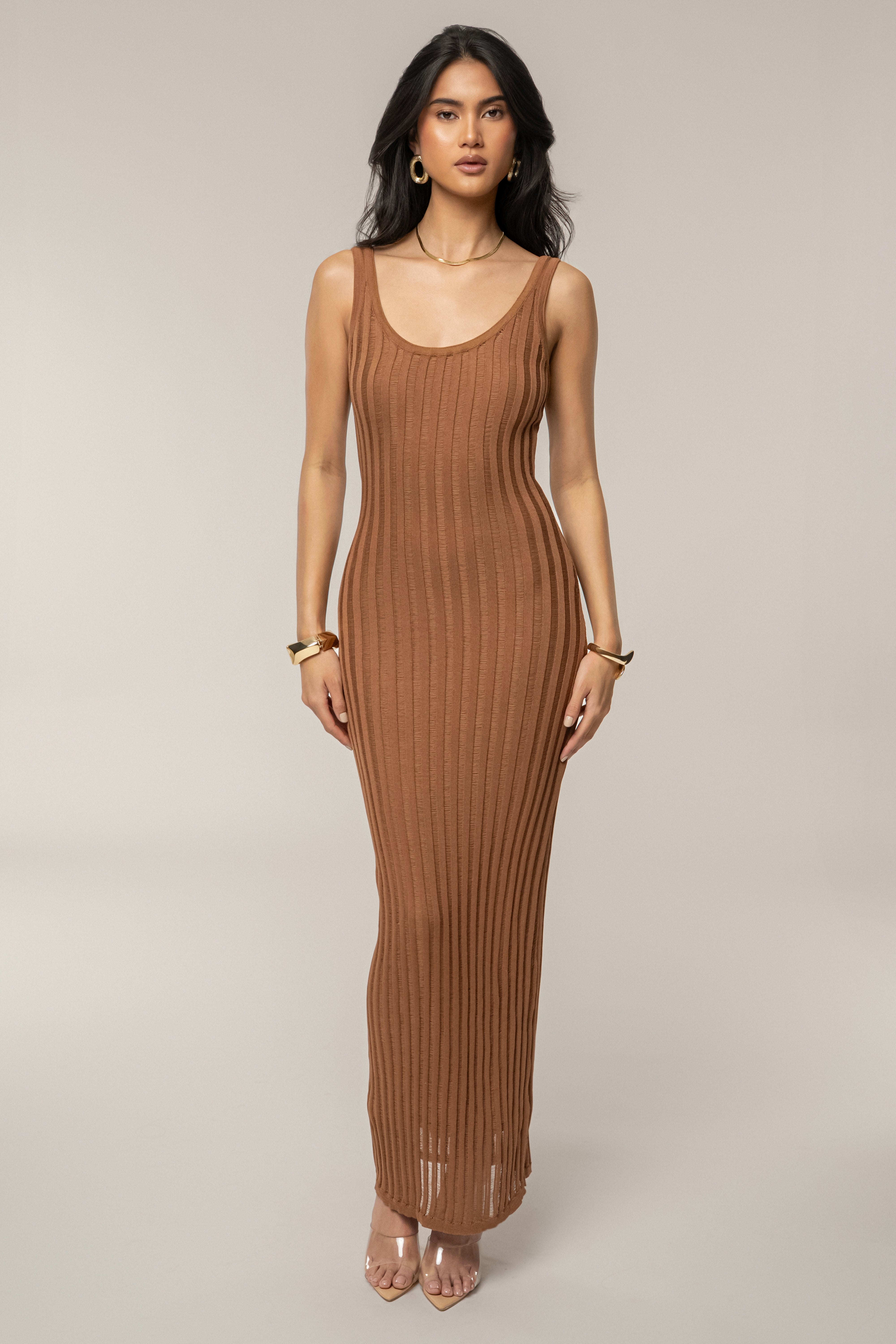 Velour Caramel Gown