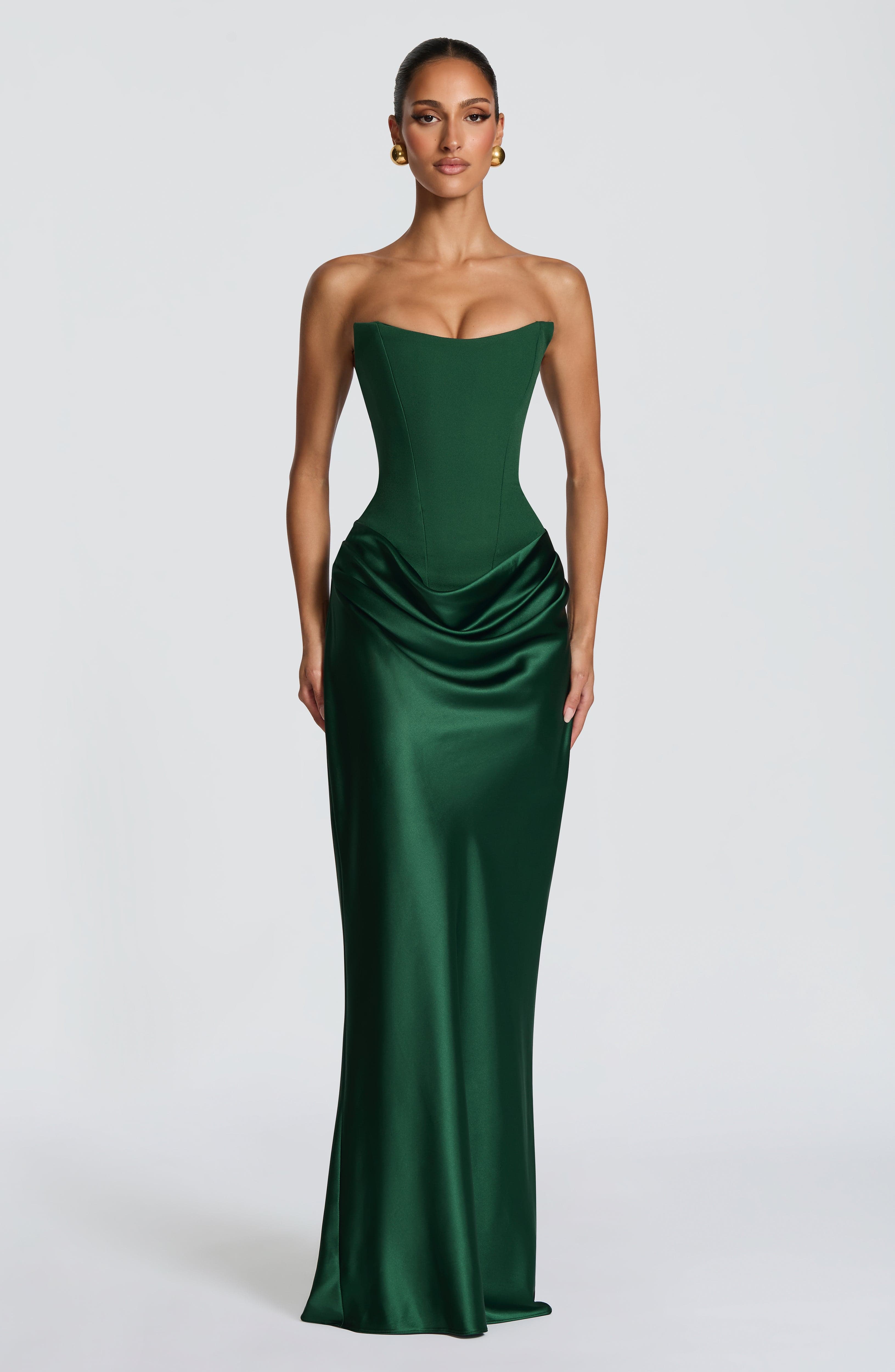 Noble Emerald Corset Dress