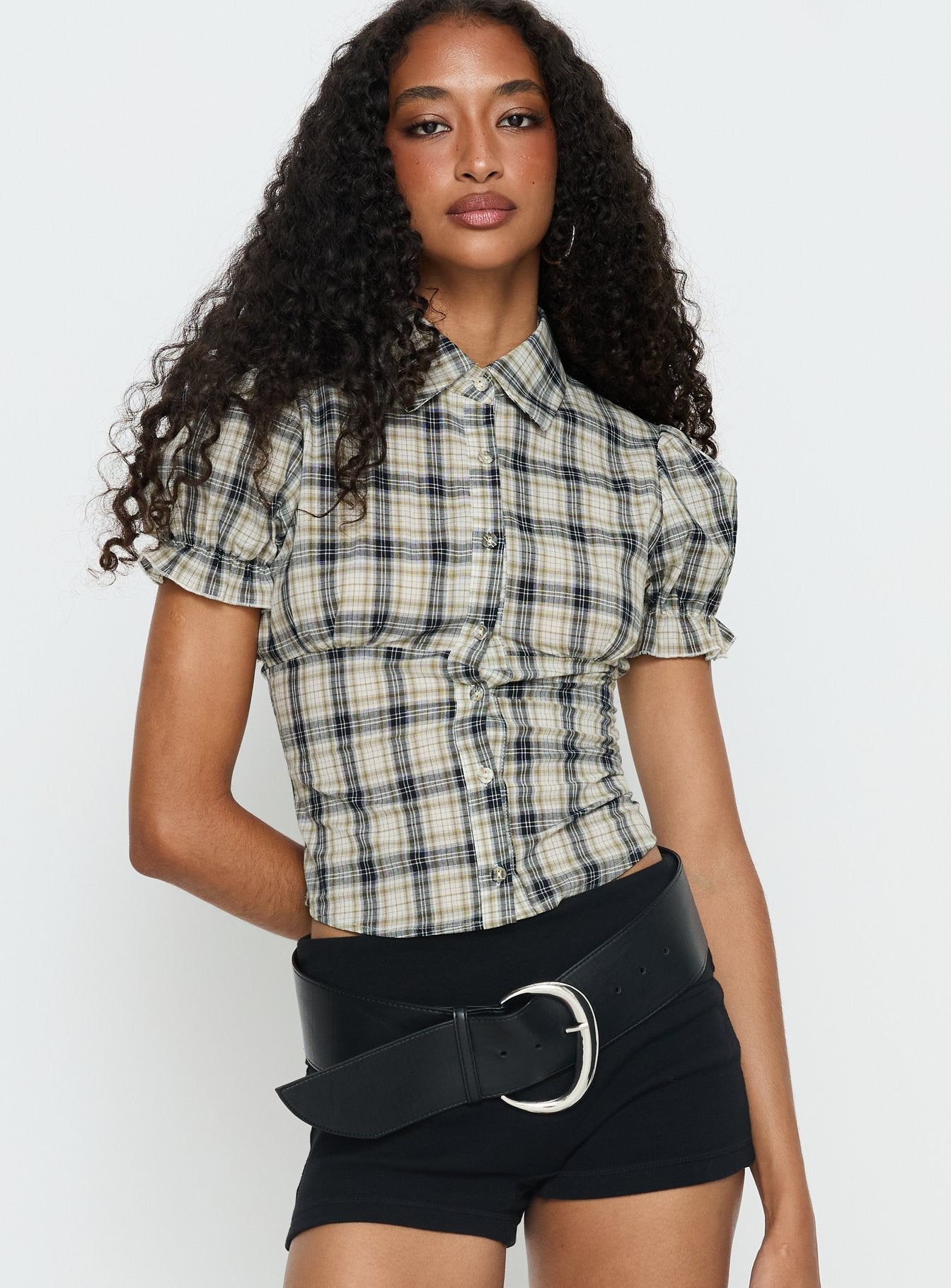 Daisy Plaid Blouse
