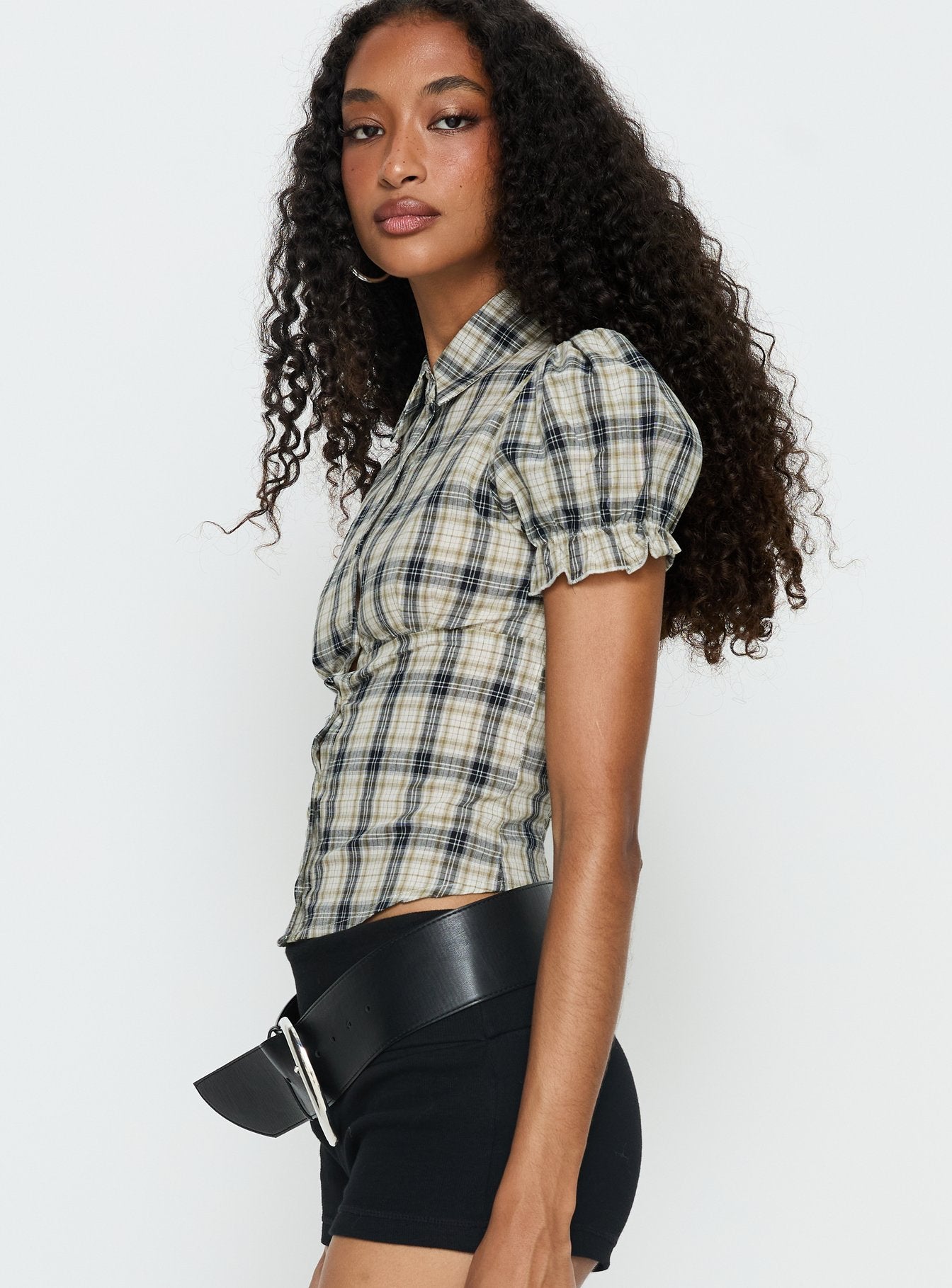 Daisy Plaid Blouse