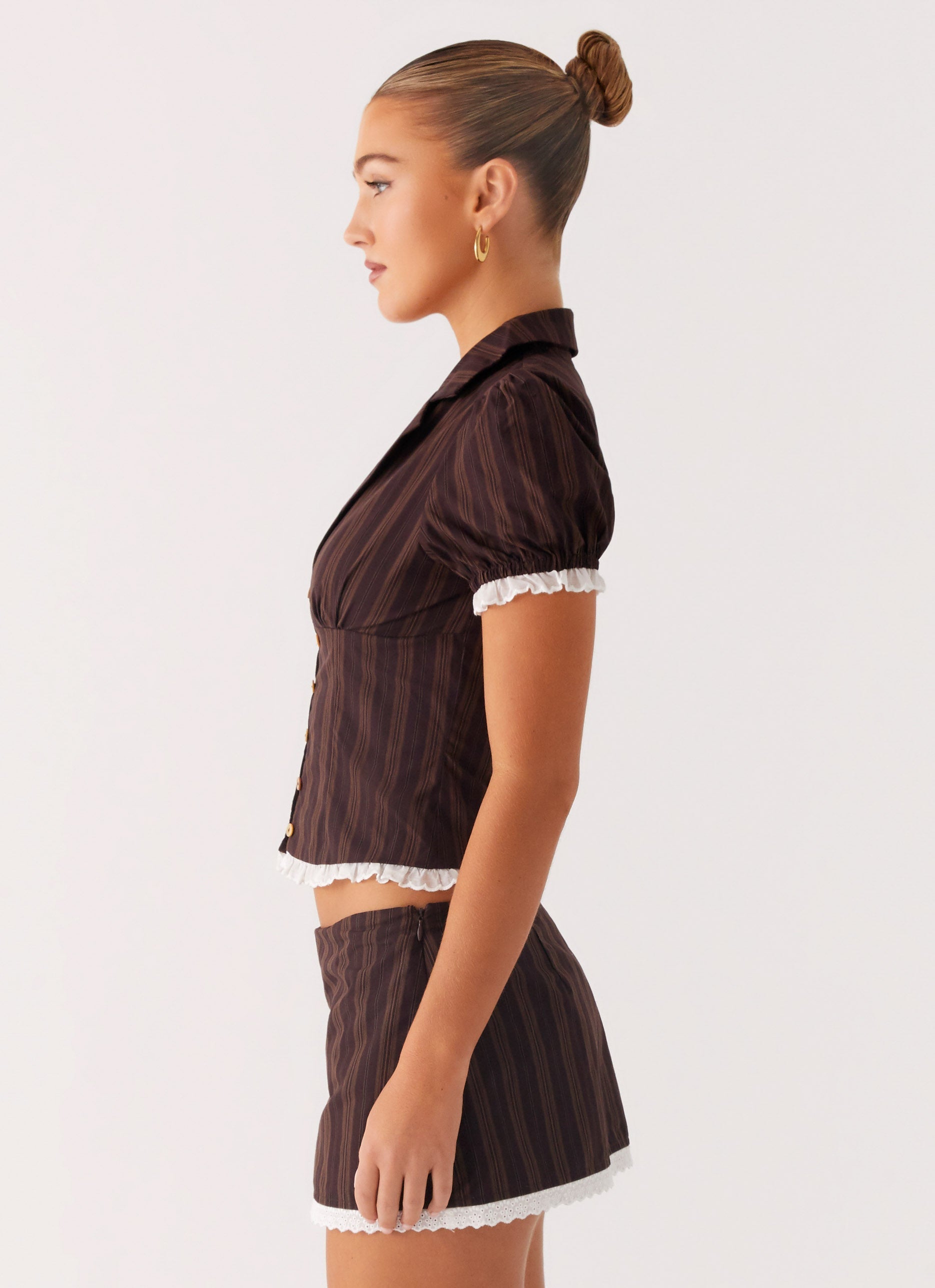 Toffee Stripe Blouse