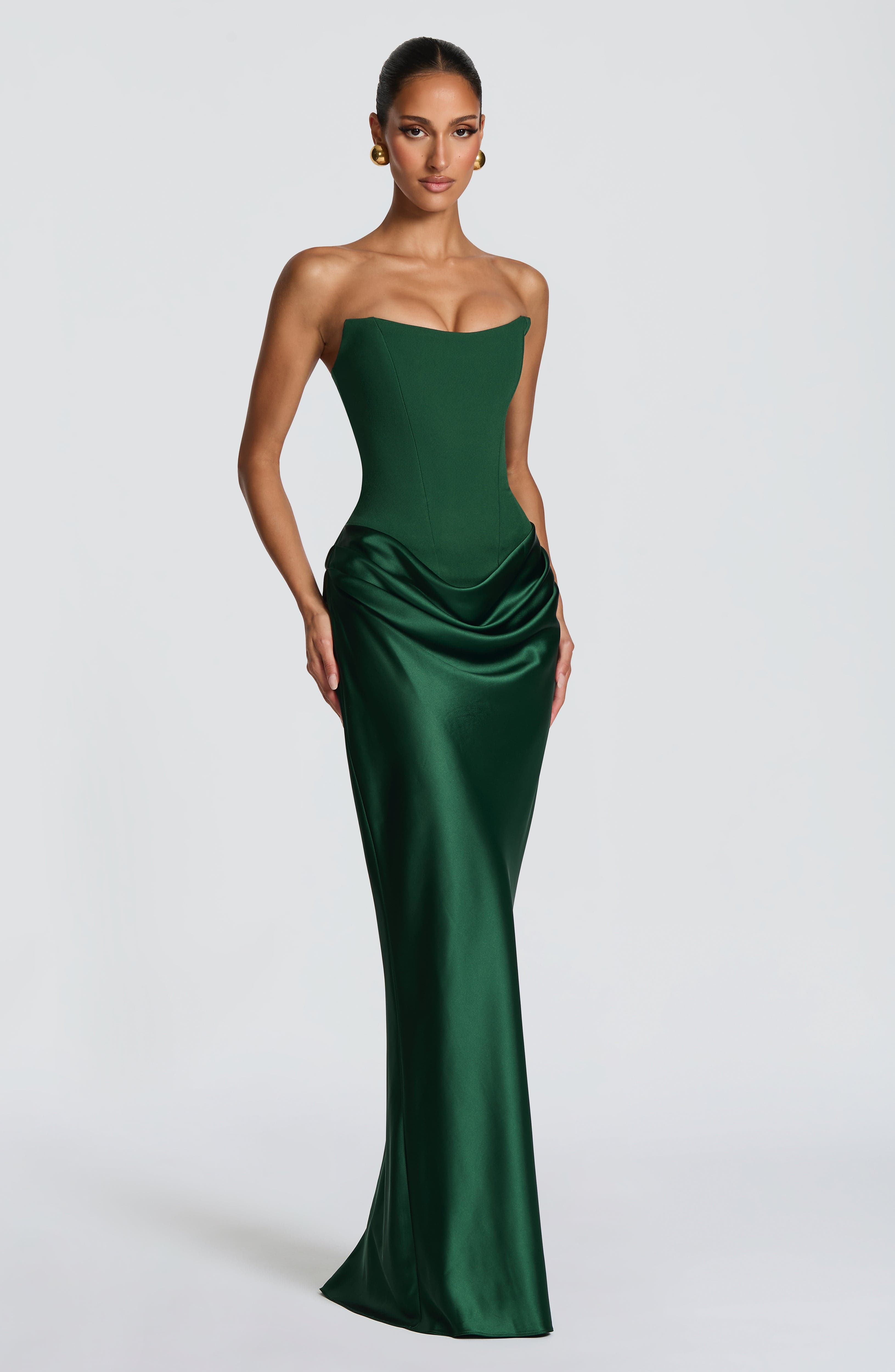 Noble Emerald Corset Dress