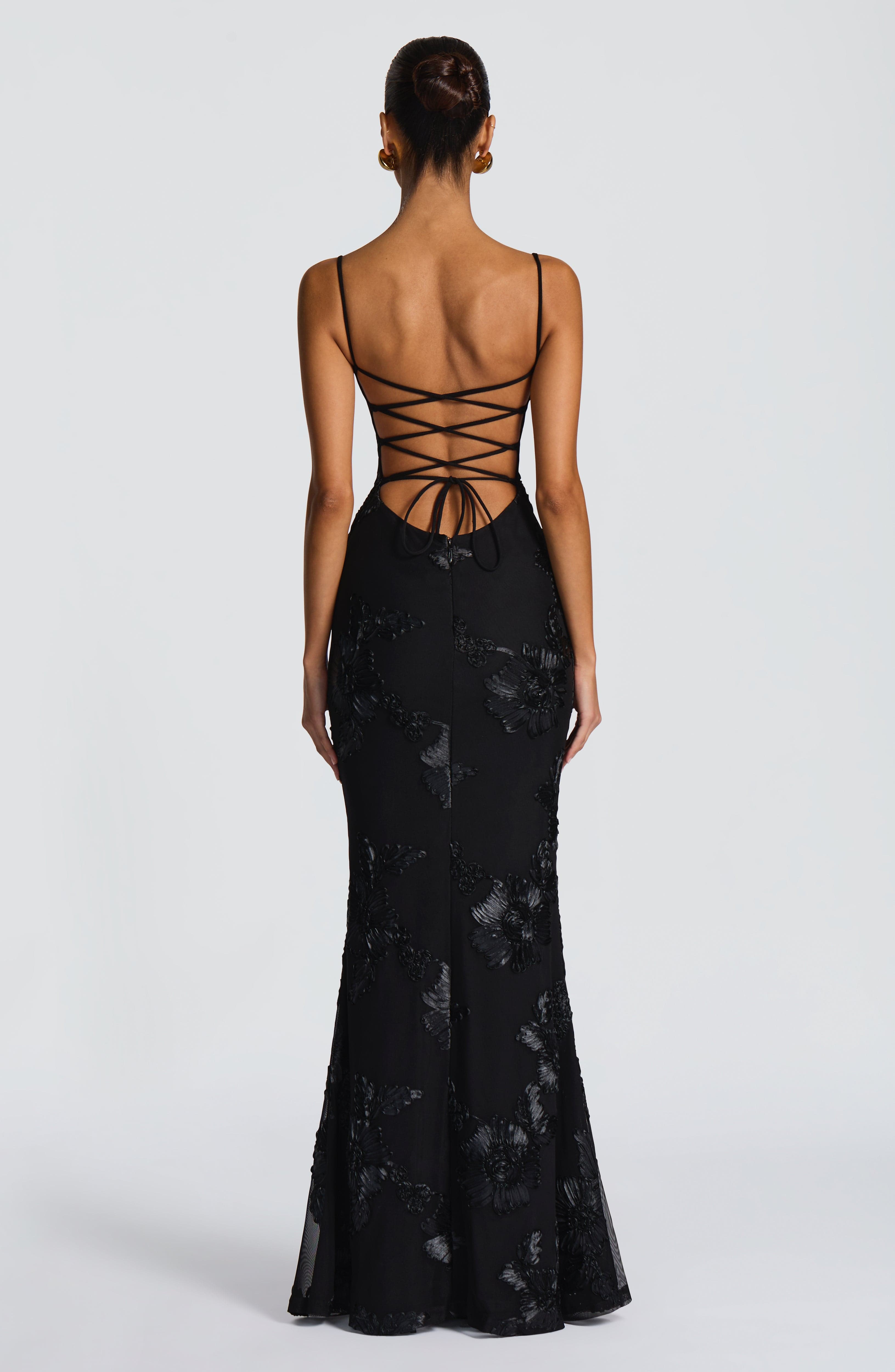 Midnight Bloom Couture Dress